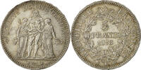 France 5 Francs Coin, Hercule, Bordeaux, Silver, KM:820.2 -