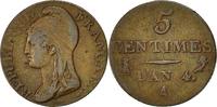France 5 Centimes Coin, Dupré, Paris, Bronze, KM:635.1 -