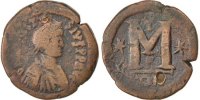 Follis Coin, Anastasius I 491-518, Constantinople, Copper -