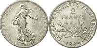 France 2 Francs Coin, Semeuse, Paris, Silver, KM:845.1 -