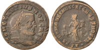 Follis Coin, Constantius I, Ticinum, Copper -