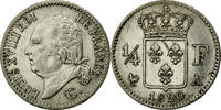France 1/4 Franc Coin, Louis XVIII, Louis XVIII, Paris -