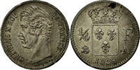France 1/4 Franc Coin, Charles X, Paris, Silver, KM:722.1 -