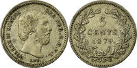 Netherlands 5 Cents Coin, William III, Silver, KM:91 -