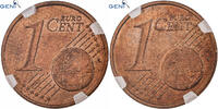 Eurozone 1 Centime European Union, Error double reverse, Copper Plated Steel, GENI -