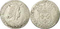 France 1/12 ECU, 10 Sols Coin, Louis XIV, 1/12 Écu à la mèche longue -