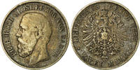 German States 2 Mark Coin, BADEN, Friedrich I, Stuttgart -