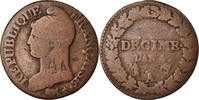 France Decime Coin, Dupré, Paris, Bronze, KM:636.1 -