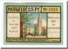 Germany 25 Pfennig Banknote, Badbergen, personnage, Mehl:58.1 -