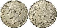 Belgium 5 Francs, 5 Frank Coin, Nickel, KM:98 -