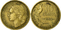 France 10 Francs Coin, Guiraud, Paris, Aluminum-Bronze -
