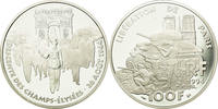 France 100 Francs Coin, Libération de Paris, Silver -