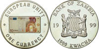 Zambia 1000 Kwacha Coin, British Royal Mint, Silver plated -