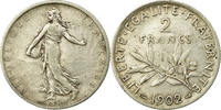 France 2 Francs Coin, Semeuse, Paris, Silver, KM:845.1 -