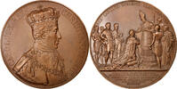 France Medaille Charles X, Sacre à Reims, Bronze, Gatteaux -