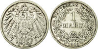 GERMANY - EMPIRE Mark Coin, Wilhelm II, Munich, Silver, KM:14 -