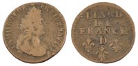 France Liard Coin, Louis XIV, Liard de France au buste âgé, troisième type -