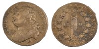 France 12 Deniers Coin, 12 deniers françois, Paris, Bronze -