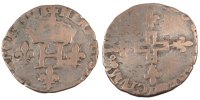 France Double Sol Coin, Double Sols, Billon, Duplessy:1136 -