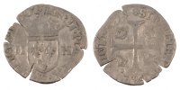 France Douzain Coin, Troyes, Billon, Duplessy:1140 -