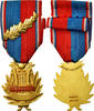 France Medal Confédération Musicale de France, Vétéran, Uncirculated, Gilt -