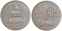 France 100 Francs Coin, Panthéon, Paris, Silver, Gadoury:898 -