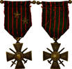 France Medal Croix de Guerre, 2 Etoiles, Excellent Quality, Bronze -