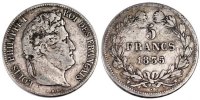 France 5 Francs Coin, Louis-Philippe, Lille, Silver -
