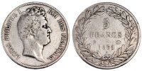 France 5 Francs Coin, Louis-Philippe, Lyon, Silver, KM:735.4 -