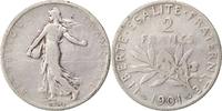 France 2 Francs Coin, Semeuse, Silver, Gadoury:532 -