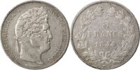 France 5 Francs 1844 W Coin, Louis-Philippe, Lille, Silver S+ 57.22 £  +  4.30 £ shipping
