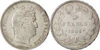 France 5 Francs Coin, Louis-Philippe, Paris, Silver -