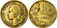 France 10 Francs Coin, Guiraud, Paris, Aluminum-Bronze -