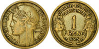 France Franc Coin, Morlon, Aluminum-Bronze, KM:885 -