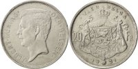 Belgium 20 Francs, 20 Frank Coin, Nickel, KM:102 -