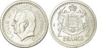 Monaco 2 Francs Coin, Undated (1943), Aluminum, KM:121, Gadoury:MC -