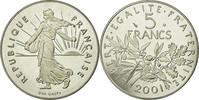 France 5 Francs Coin, Semeuse, Paris, BE, Nickel Clad -