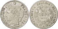 France 20 Centimes Coin, Cérès, Paris, Silver, KM:758.1 -
