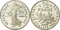 France 1/2 Franc Coin, Semeuse, Paris, BE, Nickel, KM:931.2 -