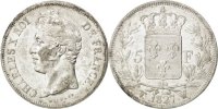 France 5 Francs Coin, Charles X, Paris, Silver, KM:728.1 -