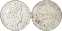 France 5 Francs Coin, Louis-Philippe, Lille, Silver -