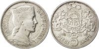 Latvia 5 Lati Coin, Silver, KM:9 -