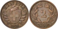 Switzerland 2 Rappen Coin, Bern, Bronze, KM:4.2 -
