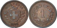 Switzerland Rappen Coin, Bern, Bronze, KM:3.2 -