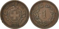 Switzerland Rappen Coin, Bern, Bronze, KM:3.2 -