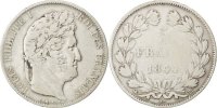 France 5 Francs Coin, Louis-Philippe, Strasbourg, Silver -