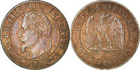 France 2 Centimes Coin, Napoleon III, Napoléon III, Paris -