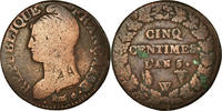France 5 Centimes Coin, Dupré, Lille, Bronze, KM:640.11 -