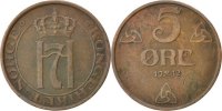 Norway 5 Öre Coin, Haakon VII, Bronze, KM:368 -