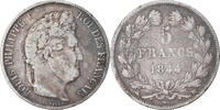 France 5 Francs Coin, Louis-Philippe, Strasbourg, Silver -
